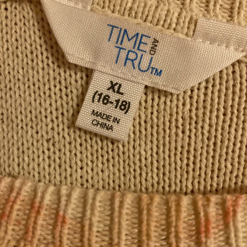 Time and Tru pink cotton sweater - Picture 4 of 5
